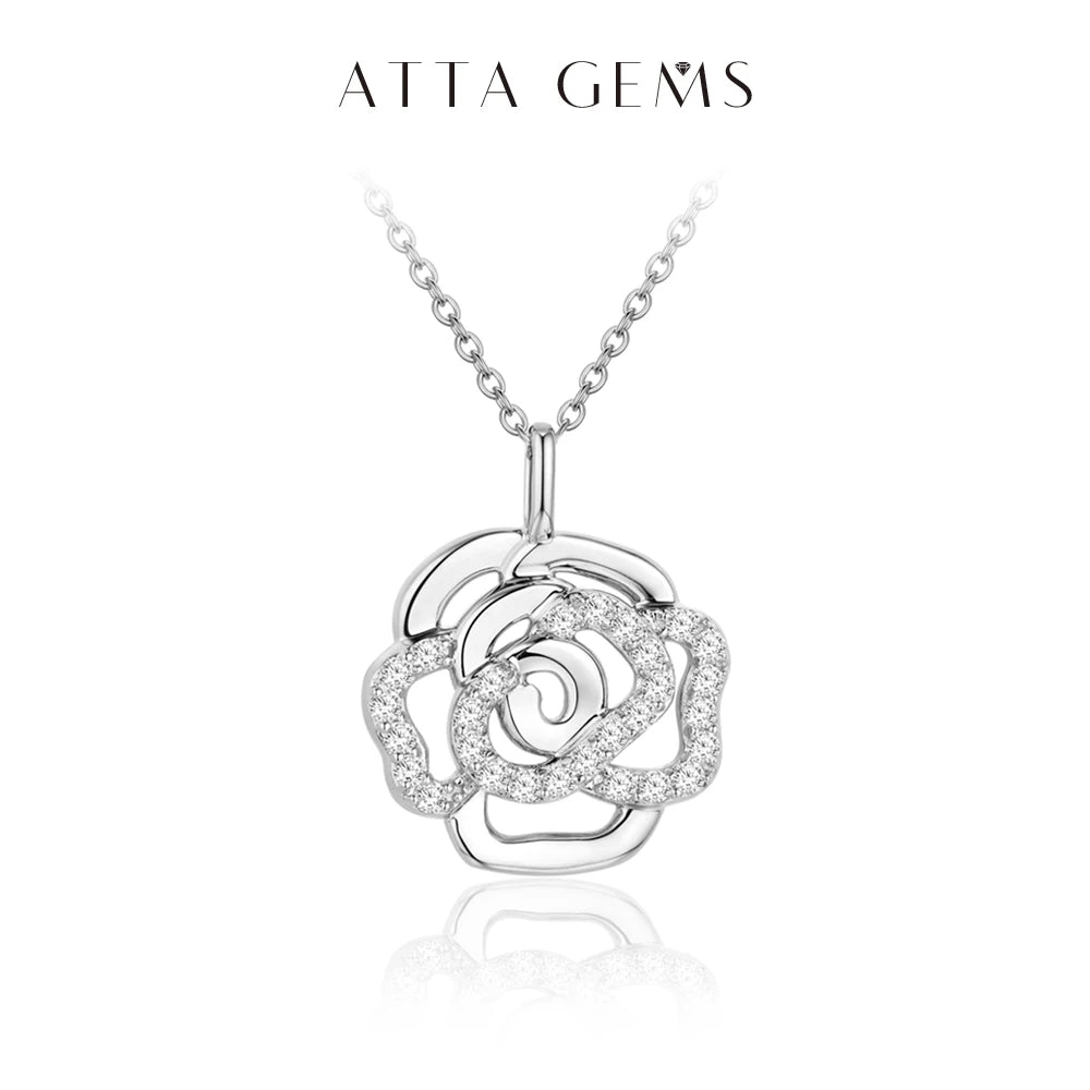 Floral Moissanite Pendant Necklace