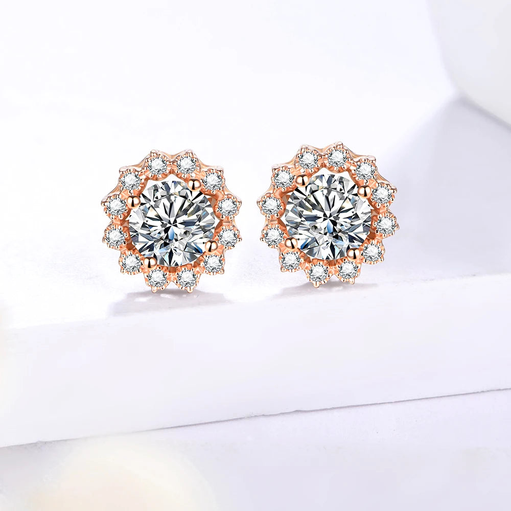 1.0CT Moissanite Stud Earrings