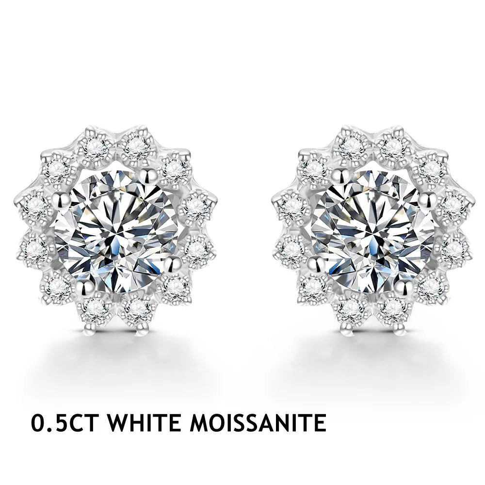 1.0CT Moissanite Stud Earrings