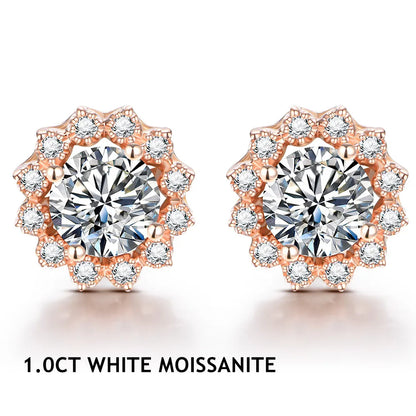 1.0CT Moissanite Stud Earrings