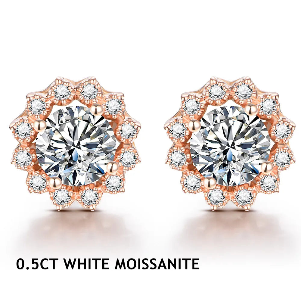 1.0CT Moissanite Stud Earrings