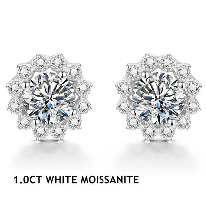 1.0CT Moissanite Stud Earrings