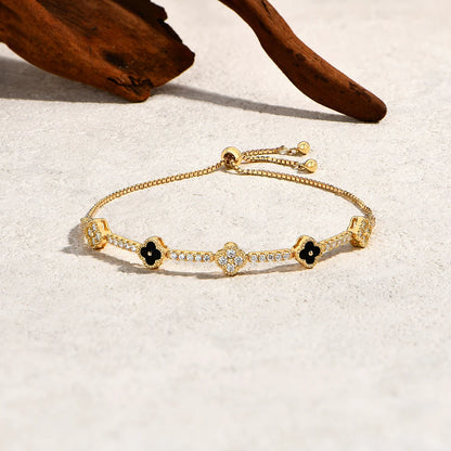 Floral Moissanite Charm Bracelet