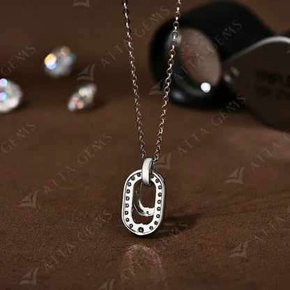 Round Moissanite Pendant Necklace