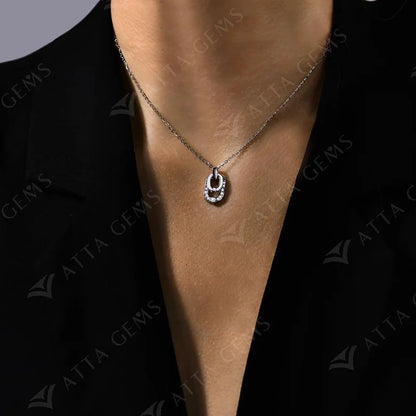 Round Moissanite Pendant Necklace