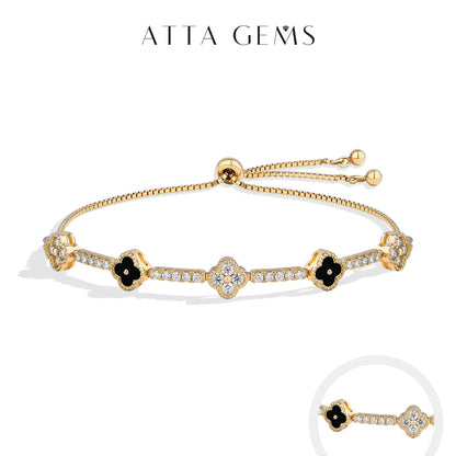 Floral Moissanite Charm Bracelet