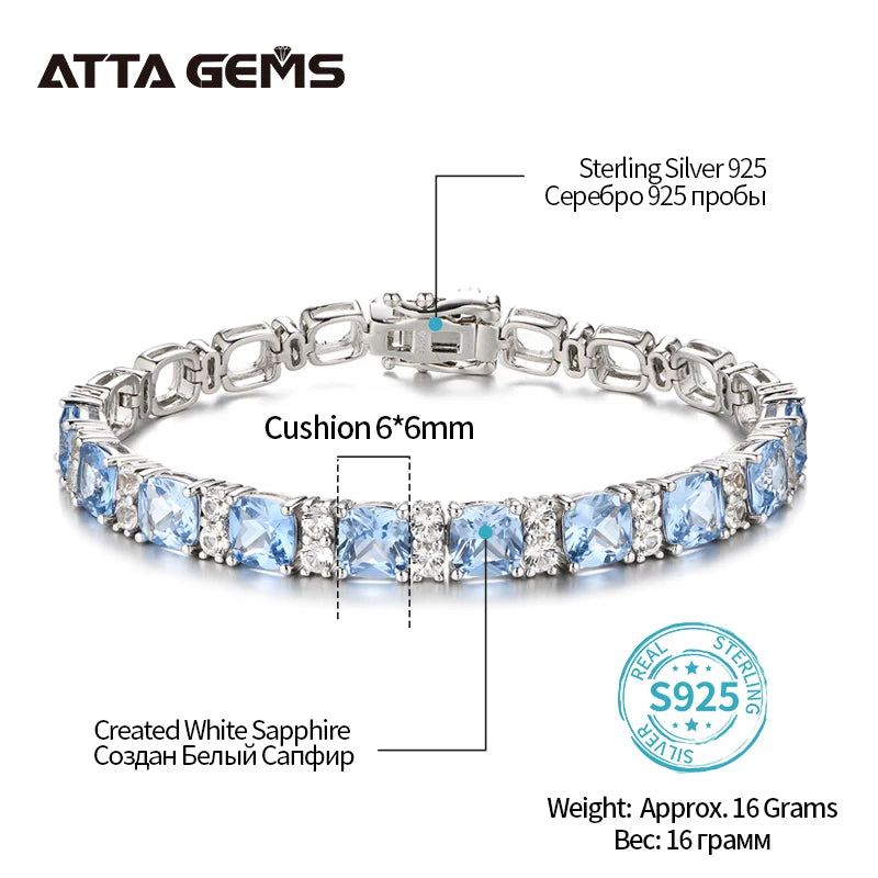 Blue Spinel Tennis Bracelet