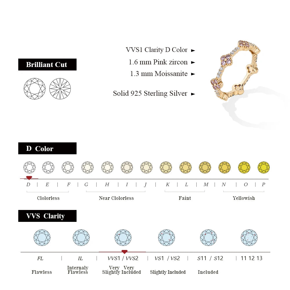 Eternity D VVS1 Moissanite Ring