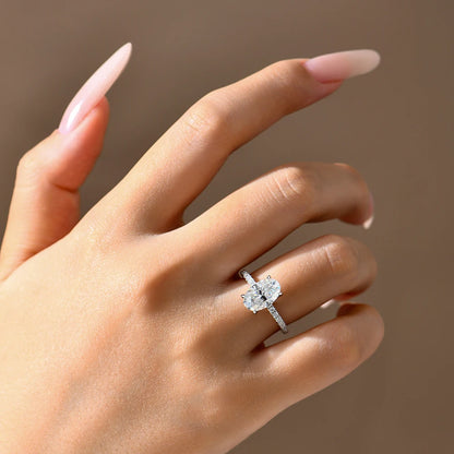 3.0CT Oval Moissanite Ring