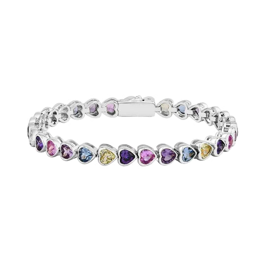 Heart Sapphire Zircon Bracelet