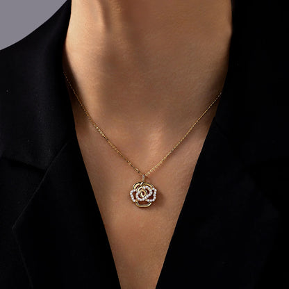 Floral Moissanite Pendant Necklace