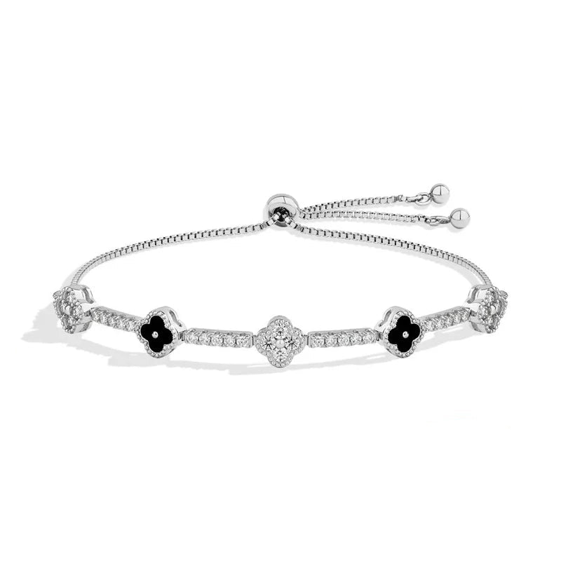 Floral Moissanite Charm Bracelet