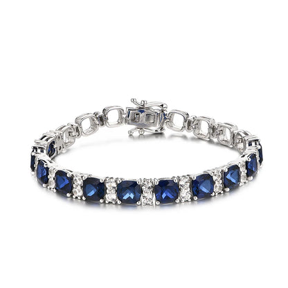 Blue Spinel Tennis Bracelet