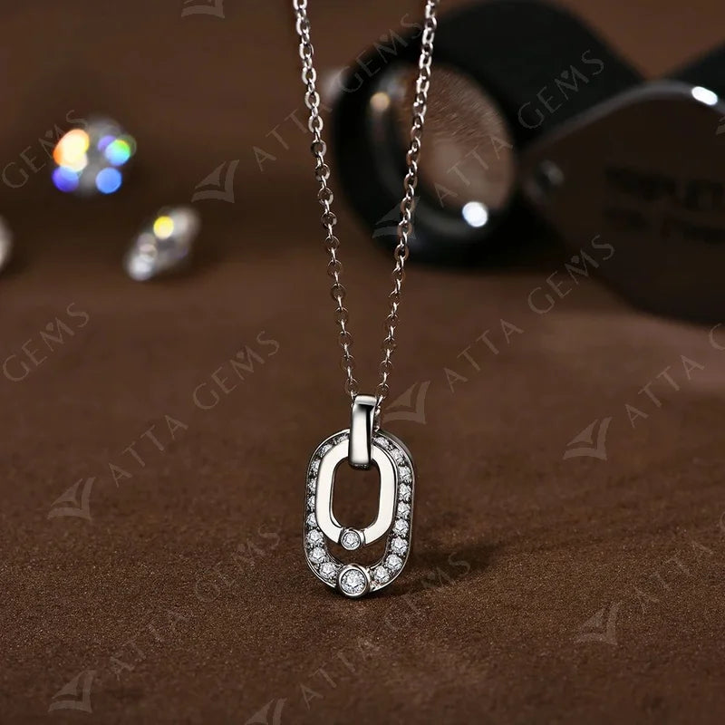 Round Moissanite Pendant Necklace