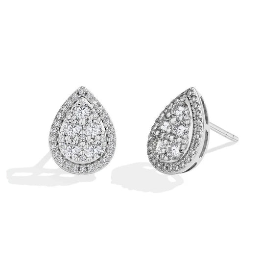 Teardrop Moissanite Stud Earrings