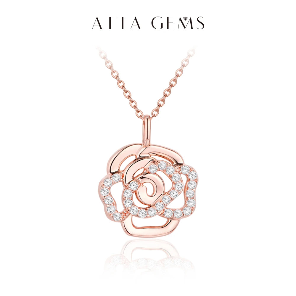 Floral Moissanite Pendant Necklace