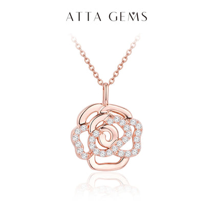 Floral Moissanite Pendant Necklace