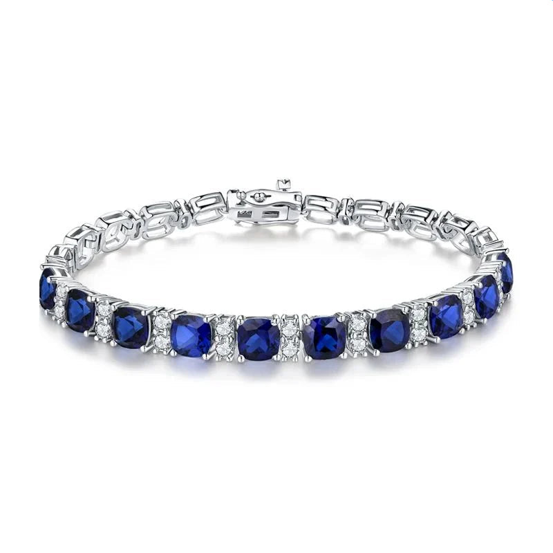 Blue Spinel Tennis Bracelet