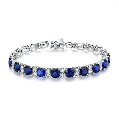 Blue Spinel Tennis Bracelet