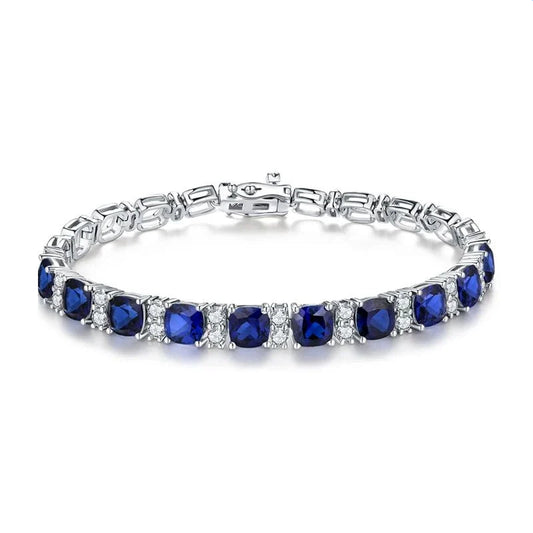 Blue Spinel Tennis Bracelet
