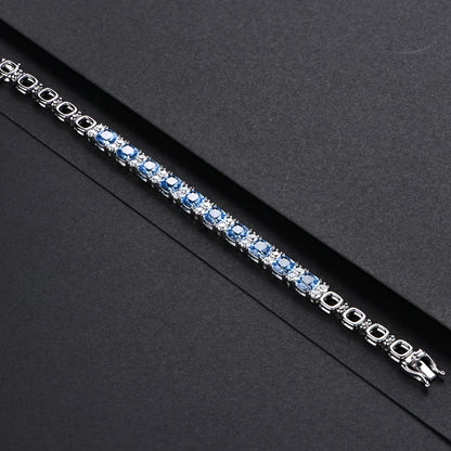 Blue Spinel Tennis Bracelet