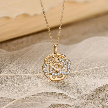 Floral Moissanite Pendant Necklace
