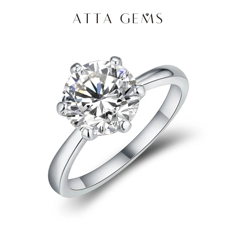 1–3ct Moissanite Solitaire Ring
