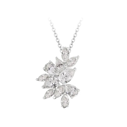 Floral Moissanite Pendant Necklace