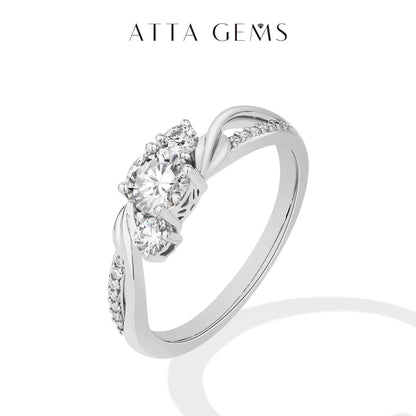 Three-Stone Moissanite Ring for Women