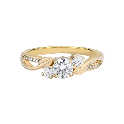 Three-Stone Moissanite Ring for Women