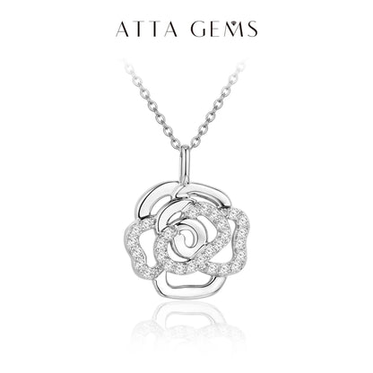 Floral Moissanite Pendant Necklace