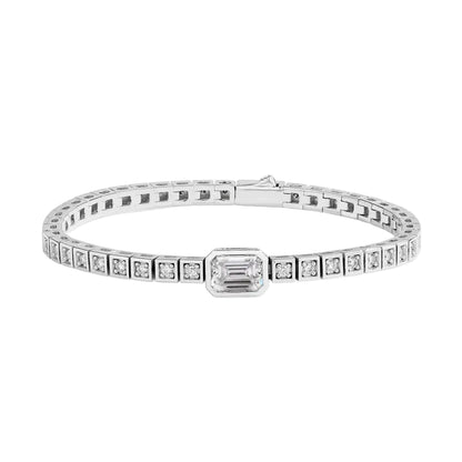 Asscher Cut Moissanite Bracelet