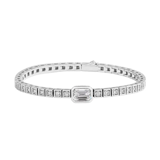 Asscher Cut Moissanite Bracelet