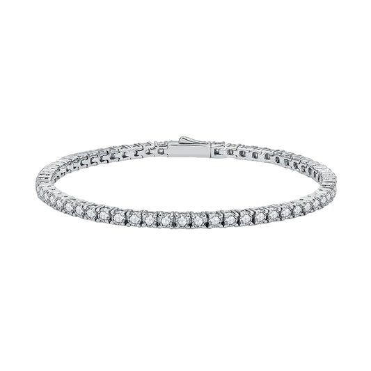 Moissanite Tennis Silver Bracelet