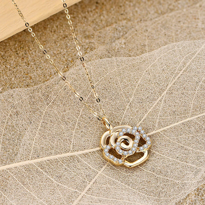 Floral Moissanite Pendant Necklace