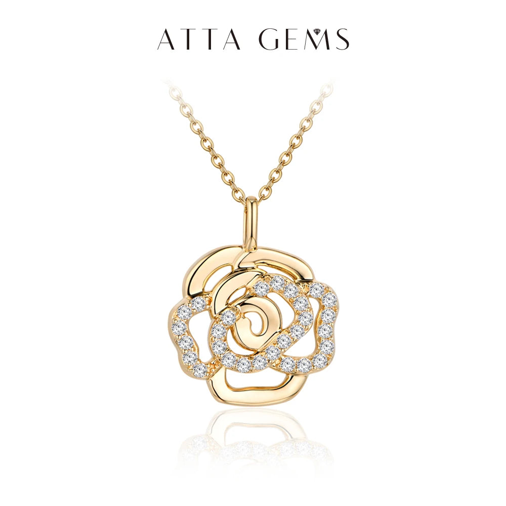 Floral Moissanite Pendant Necklace