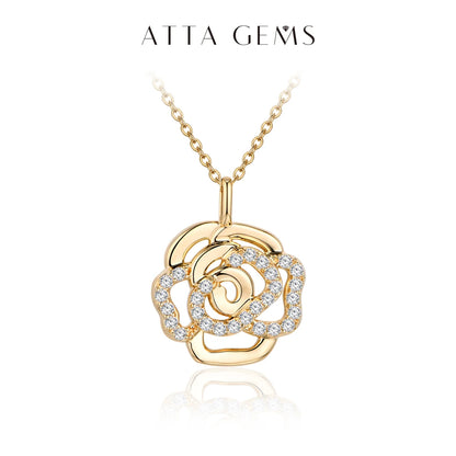 Floral Moissanite Pendant Necklace